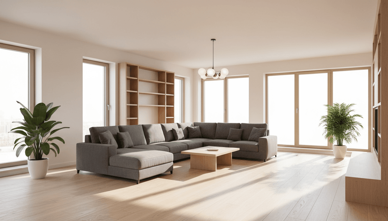 Freshly cleaned apartment living room ready for new tenants